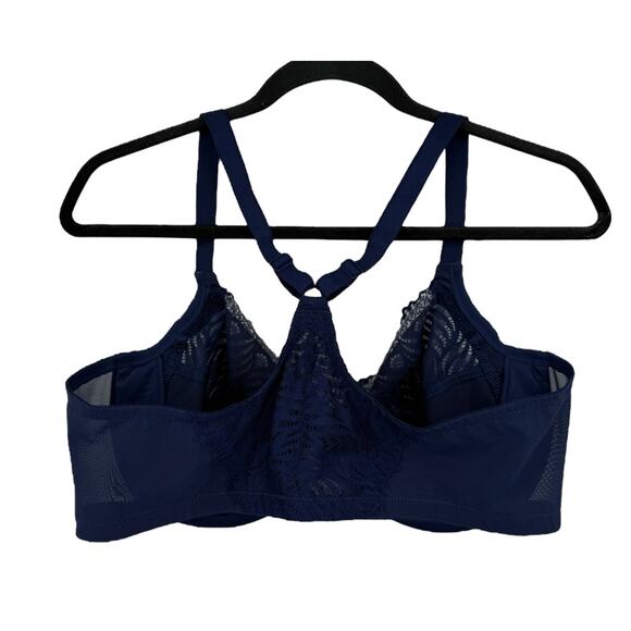Glamorise 1246 Wonderwire Front close T-back bra navy blue size 42C - Picture 3 of 5